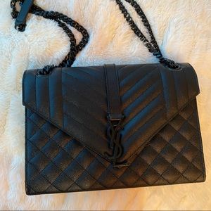 YSL SAINT LAURENT MONOGRAM ENVELOPE BAG